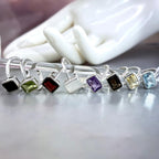 Assorted Gemstone Emerald Cut Ring