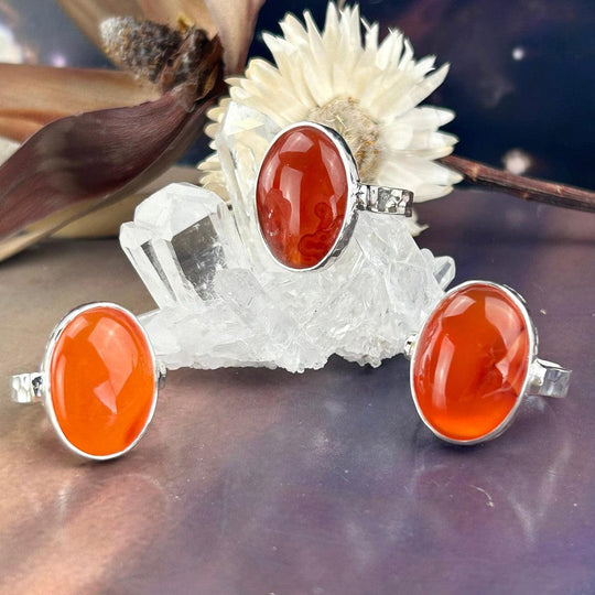 Carnelian Oval Rings