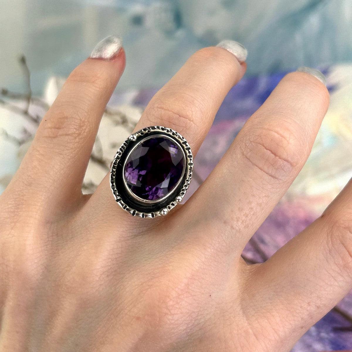 Oval Cut Amethyst Ring