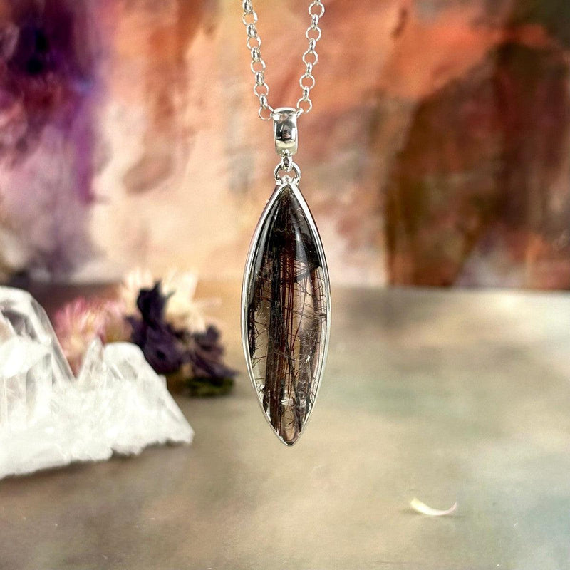 Red Tourmalated Quartz Pendant