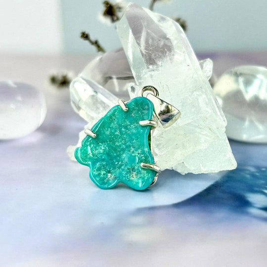 Turquoise Freeform Semi-Polished Pendant