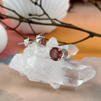 Round Gemstone Stud Earrings