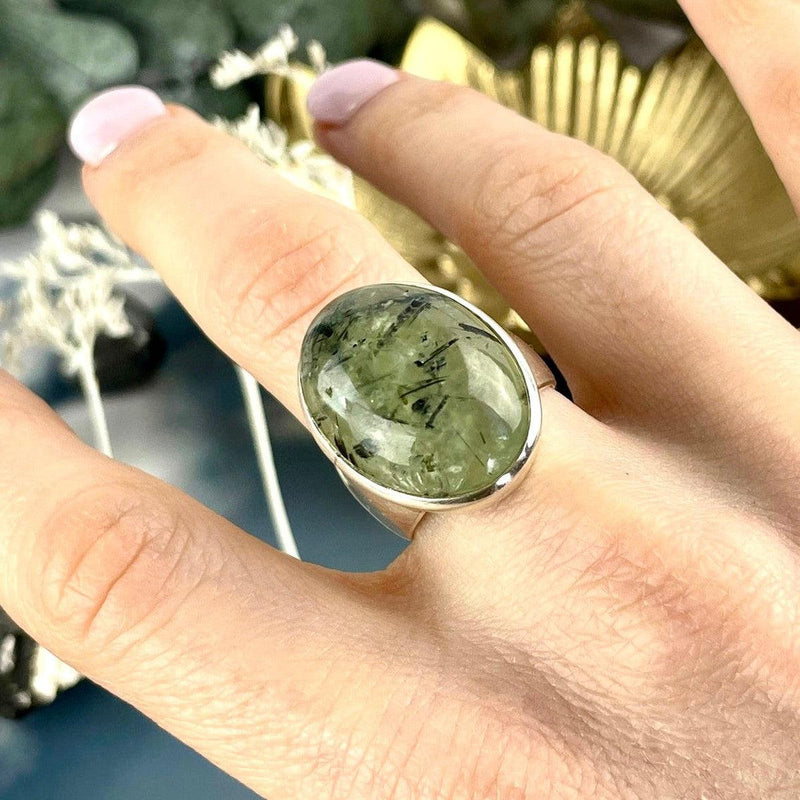 Chunky Prehnite Ring