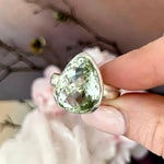 Green Amethyst Pear Shape Ring