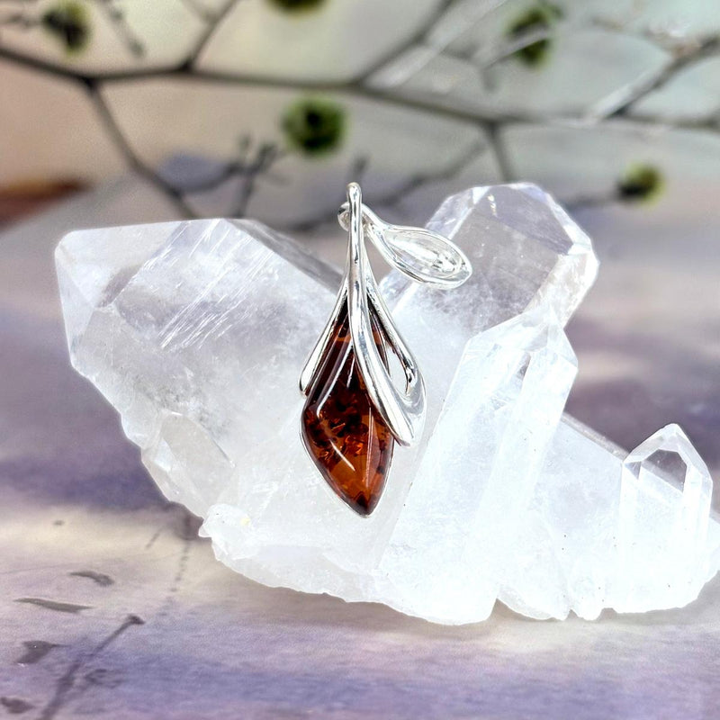 Assorted Baltic Amber Flower Bud Pendants