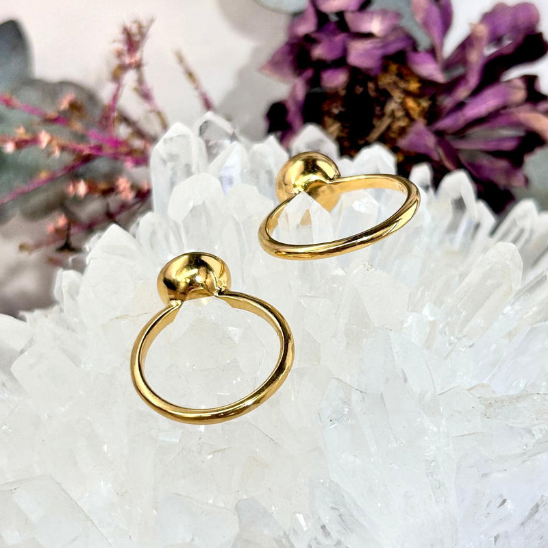 Baltic Assorted Amber Gold Plated Rings