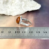 Baltic Cognac Amber Round Etched Ring