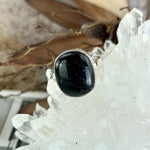 Squoval Shape Black Tourmaline Ring