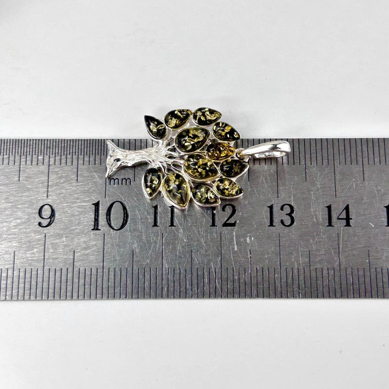 Baltic Green Amber Tree Pendant