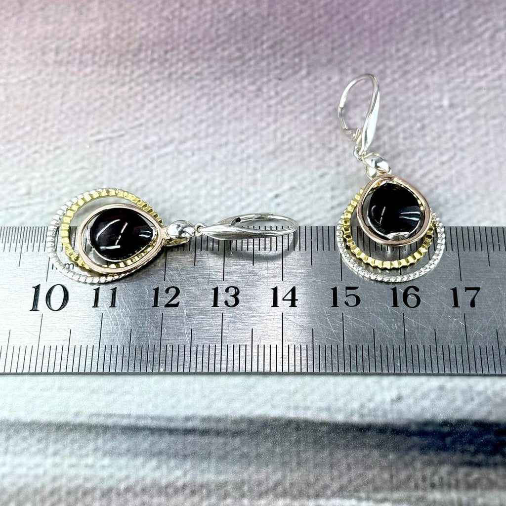Red Amber Earrings