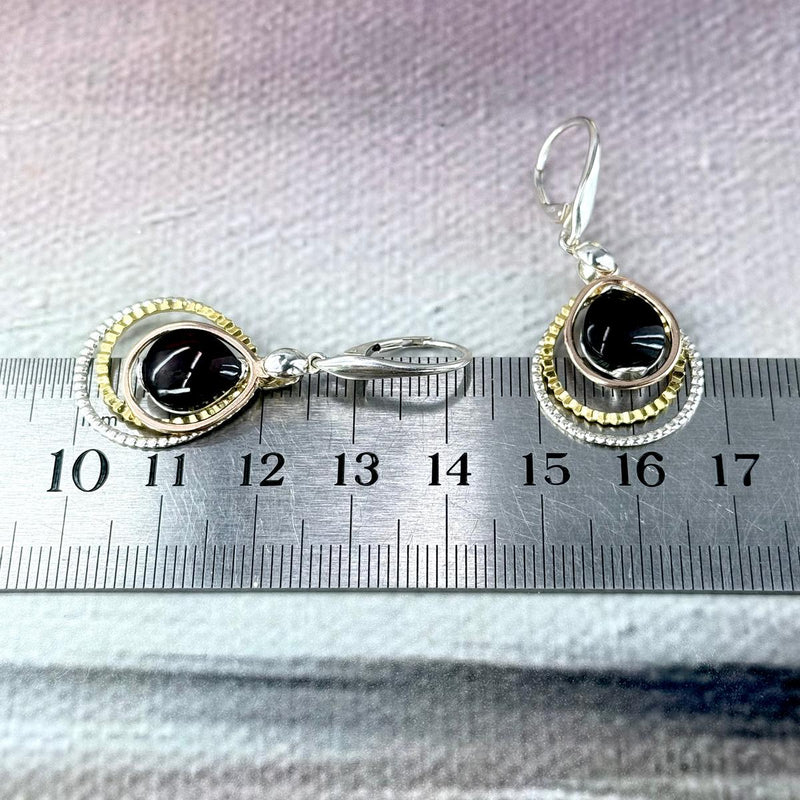 Red Amber Earrings