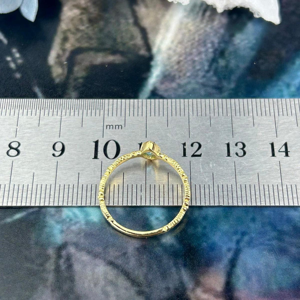 Blue Topaz Gold Ring
