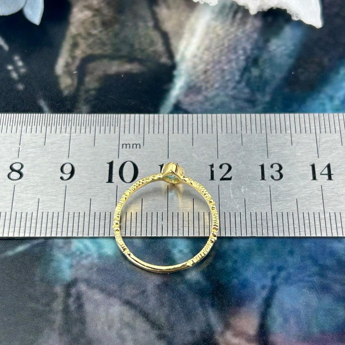 Blue Topaz Gold Ring