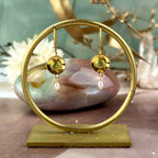 Peridot Gold Drop Earrings