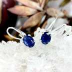 Oval Sapphire Drop Earrings