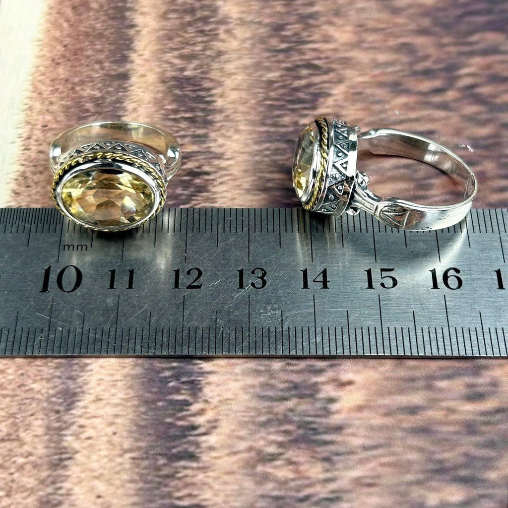 Citrine Bold Design Ring