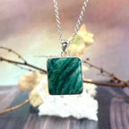 Striped Green Crystal Pendant