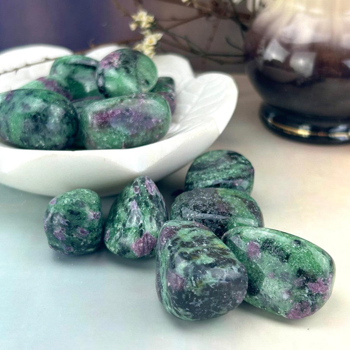 Ruby Zoisite Polished Stone
