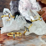 Tanzanite Marquise Cut Gold Ring