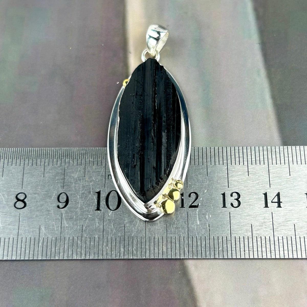 Black Tourmaline Raw Assorted Shape Pendants