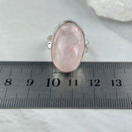 Rose Quartz Polished Crystal Ring