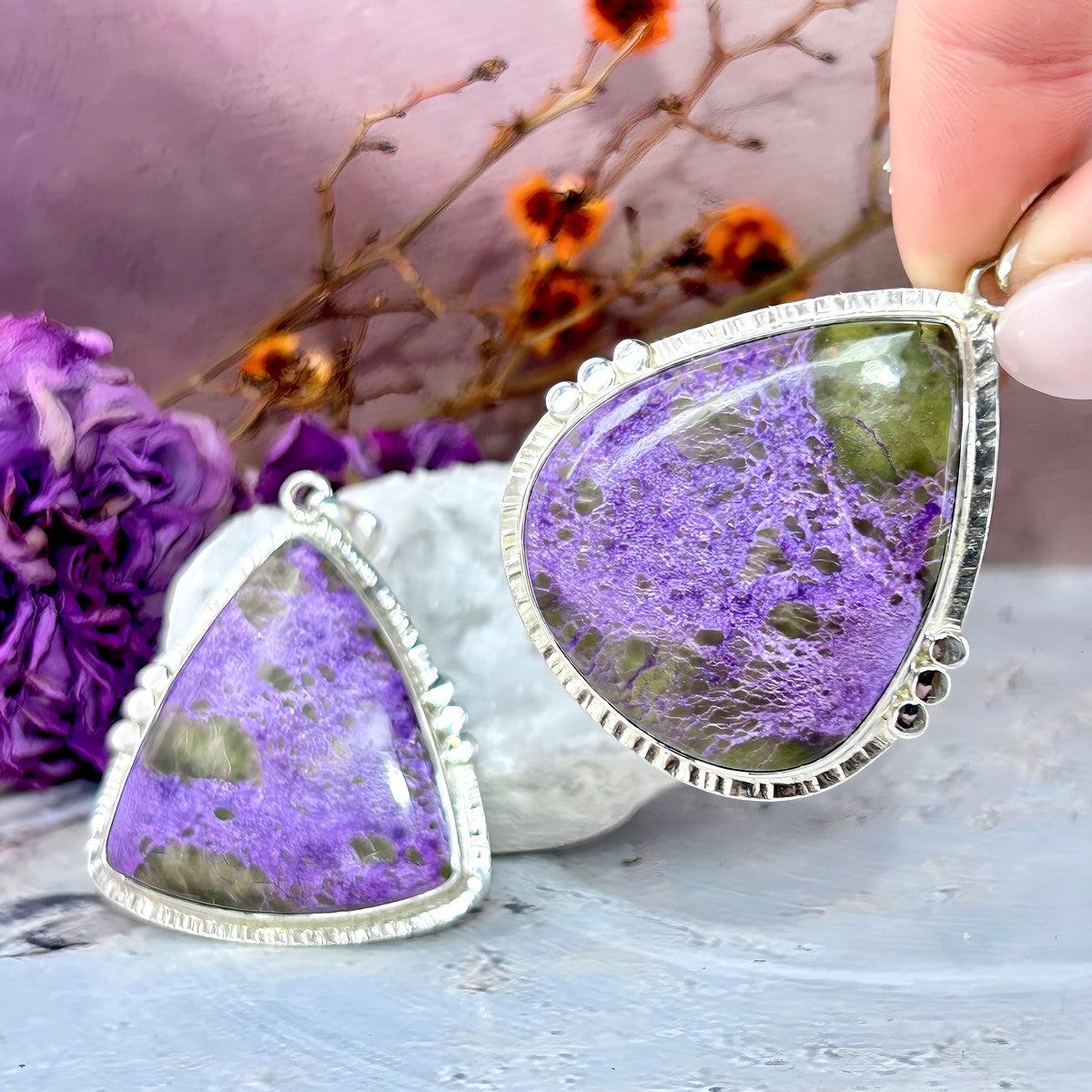 Large Purple Crystal Pendant