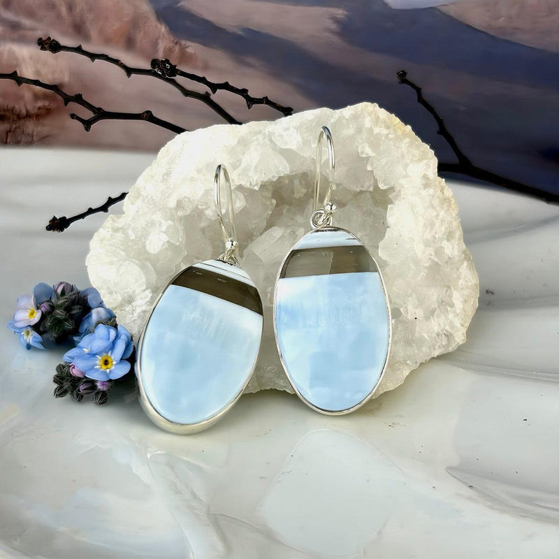 Pale Blue Crystal Earrings