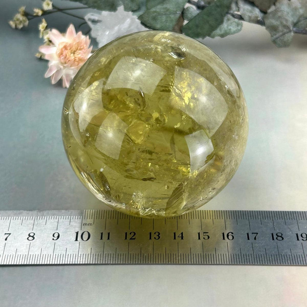 Lemon Quartz Crystal Orb