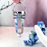 Crystal Pendant With Dragonfly