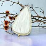 Scolecite Elongated Teardrop Large Ornate Pendant