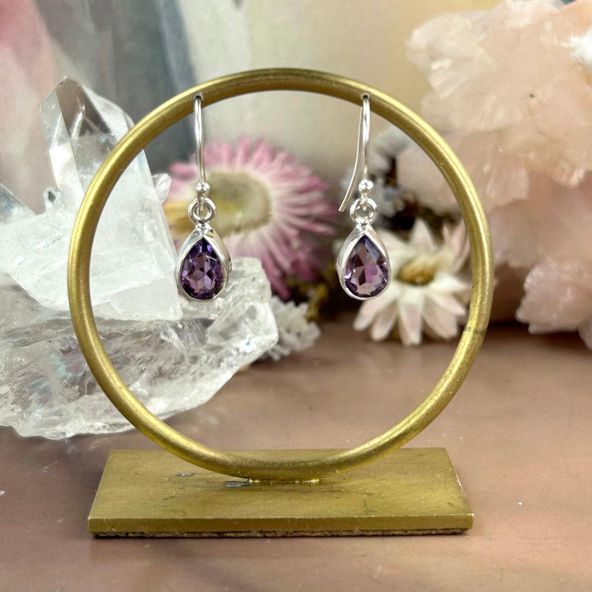 Dainty Amethyst Earrings