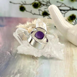 Wide Band Amethyst Ring
