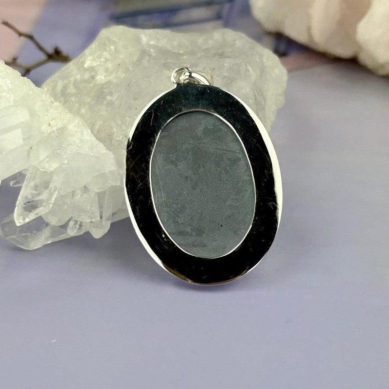 Sterling Silver Silicone Crystal Pendant