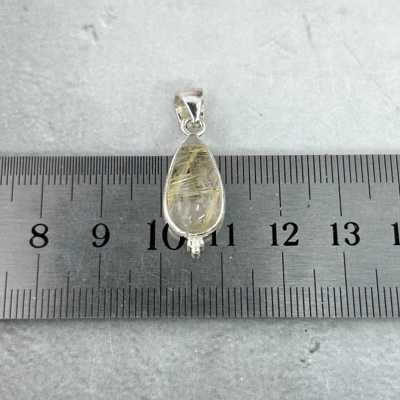 Golden Rutile Assorted Shape Pendants