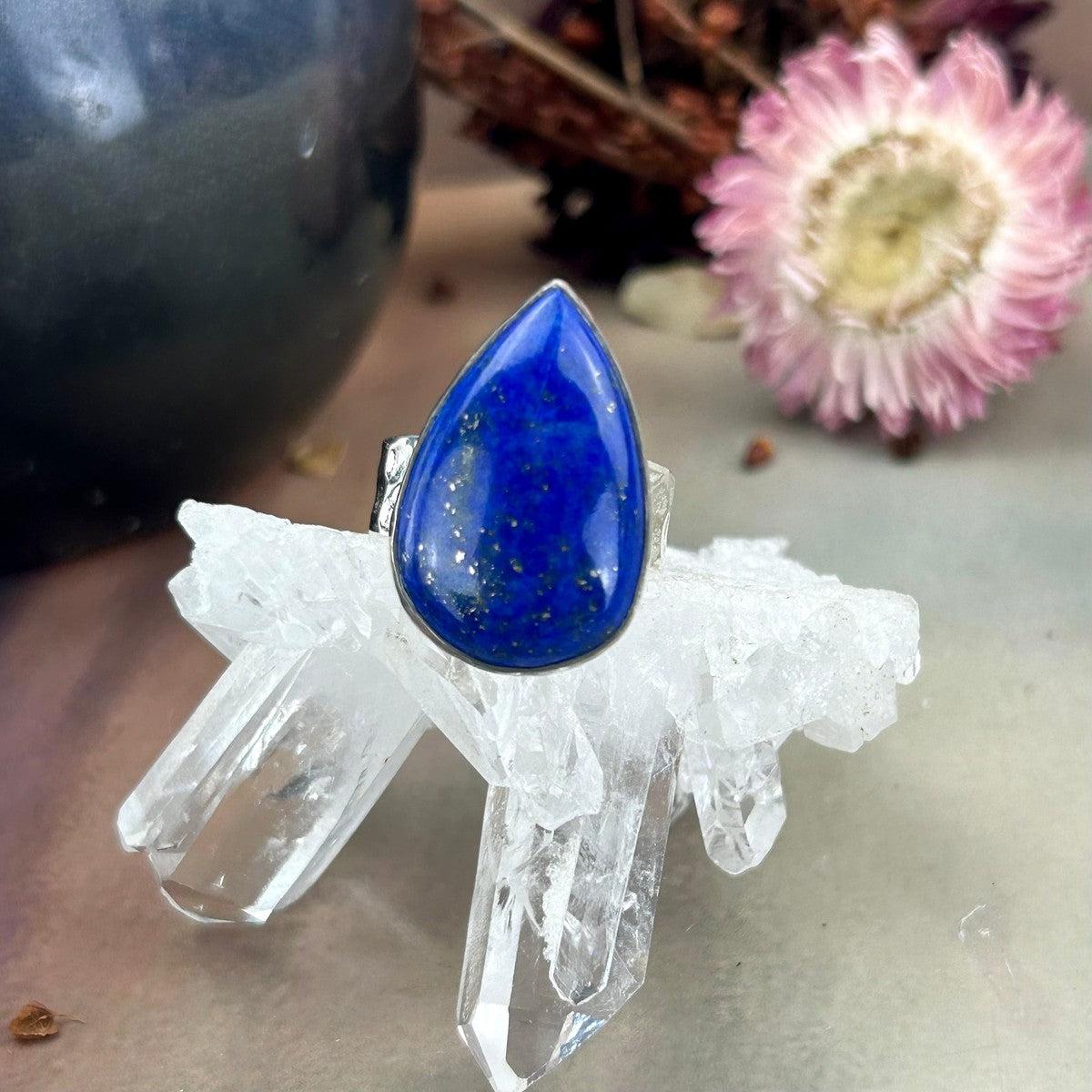 Teardrop Lapis Lazuli Ring