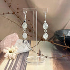 White Moonstone Drop Earrings
