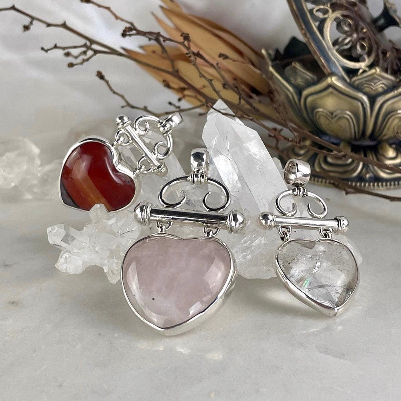 Assorted Crystal Heart Pendants