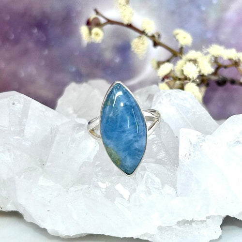 Marquise Shape Aquamarine Ring