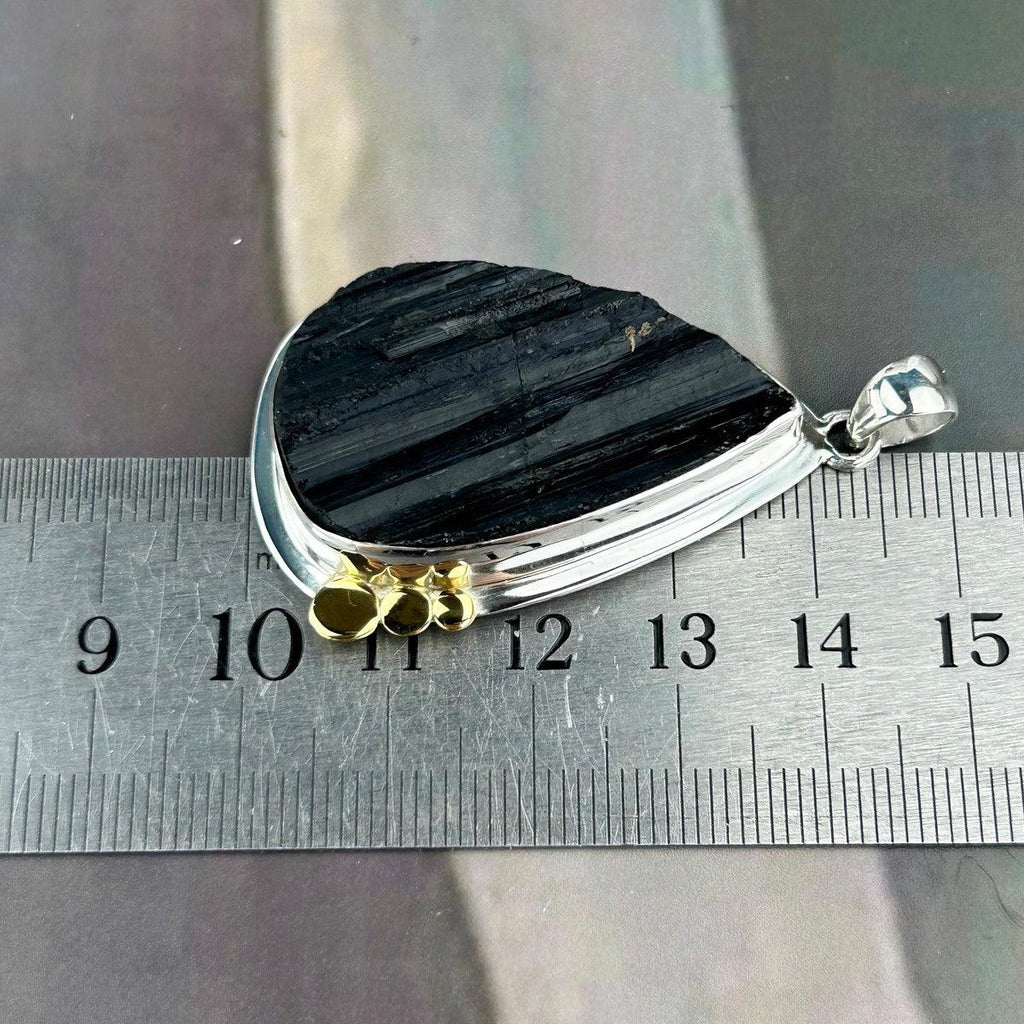 Black Tourmaline Raw Assorted Shape Pendants