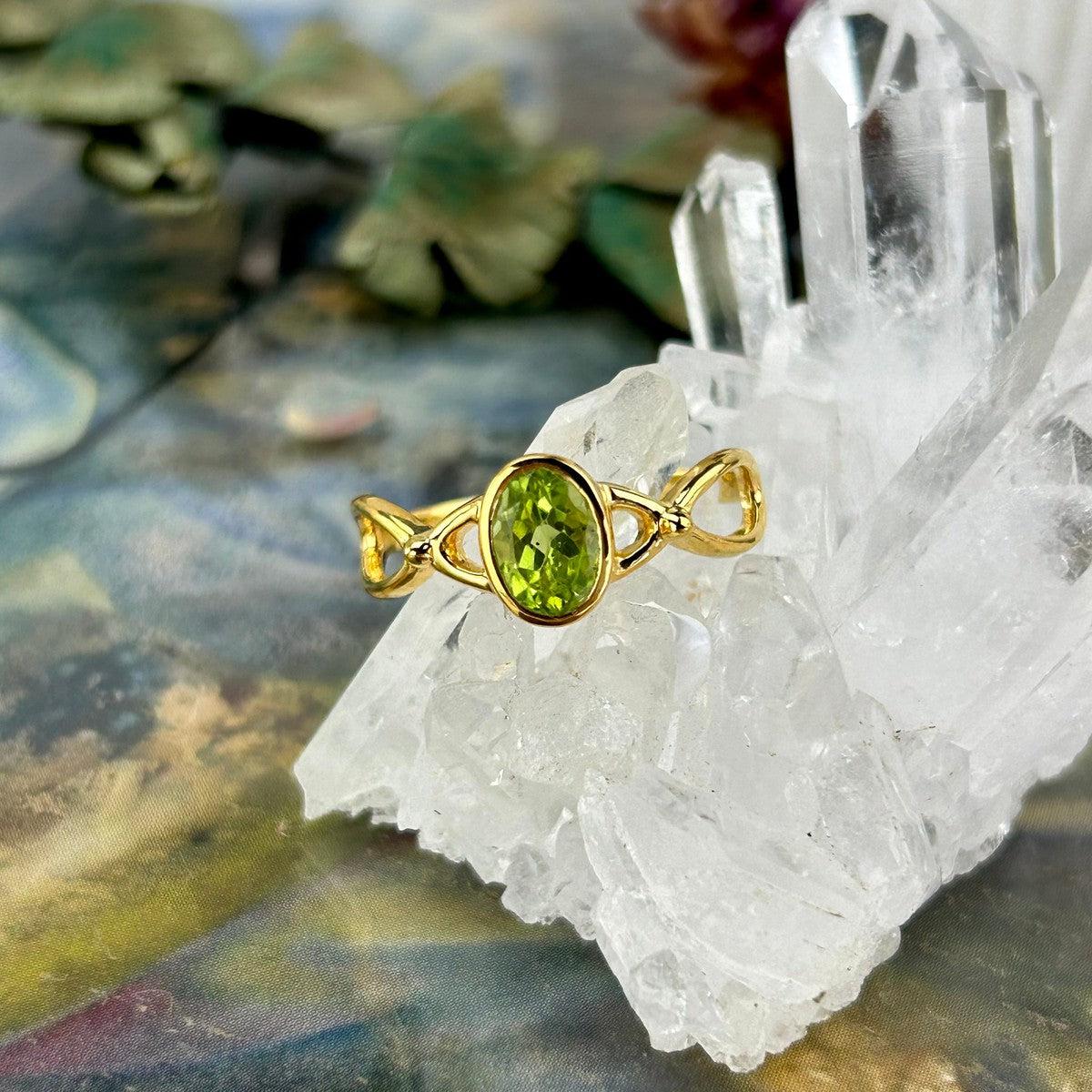 Peridot Gold Ring