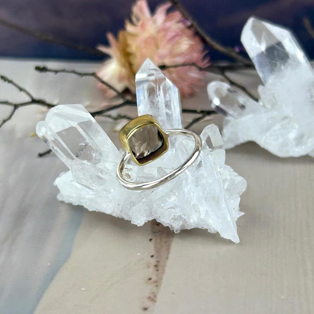 Brown Crystal Women's Ring