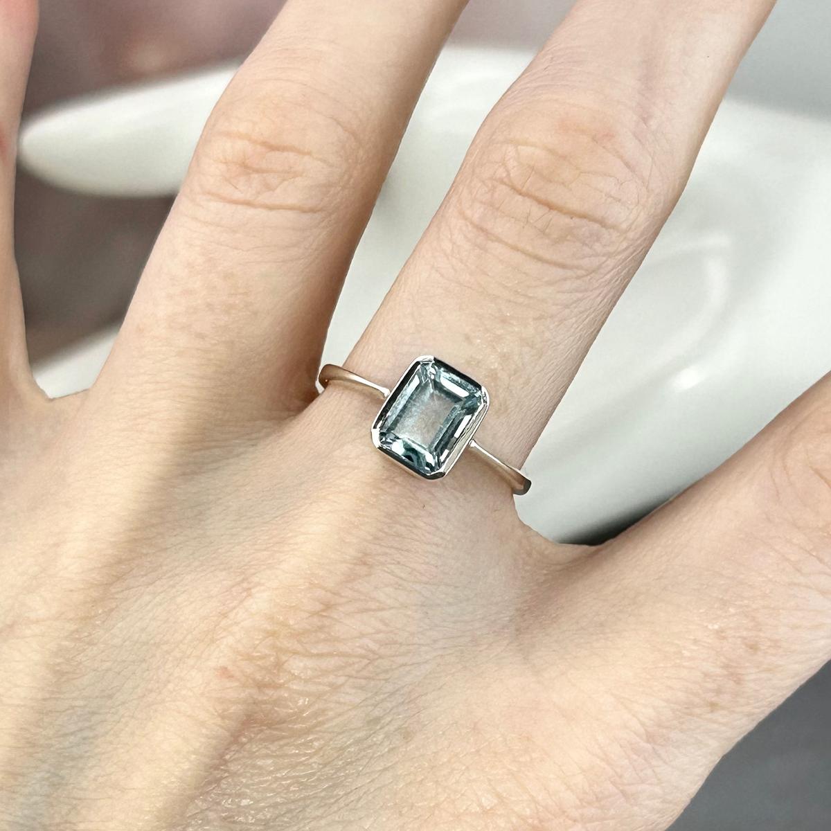 Assorted Gemstone Emerald Cut Ring