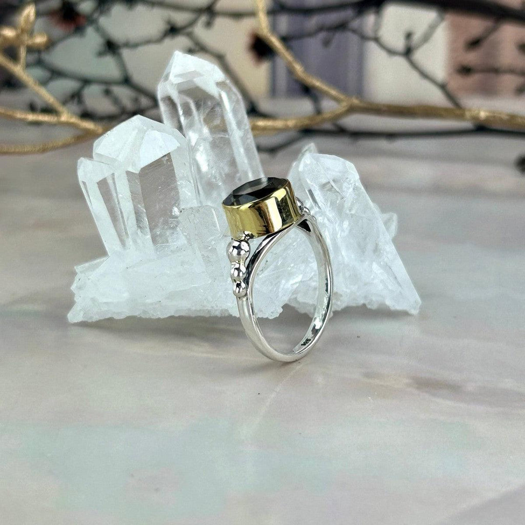 Smokey Brown Crystal Ring