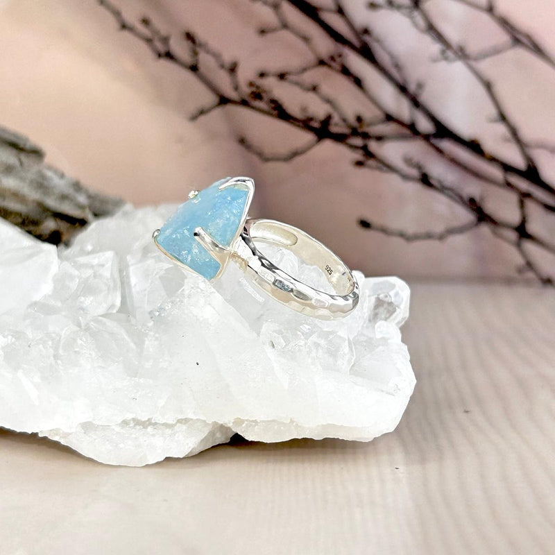 Chunky Aquamarine Stone Ring