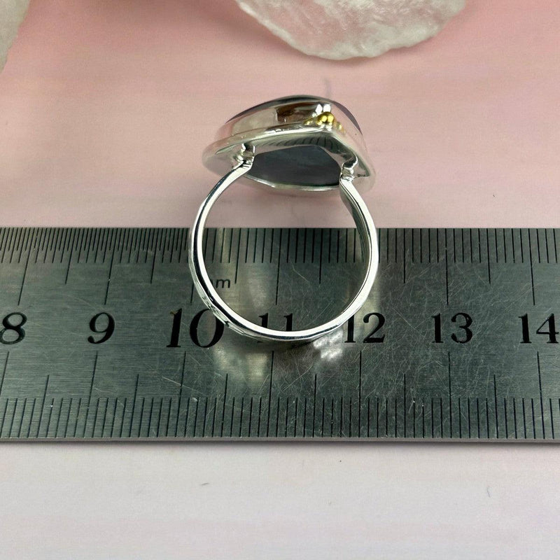 Battered Silver Shimmering Ring