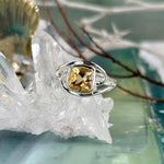 Citrine Gemstone Silver Ring