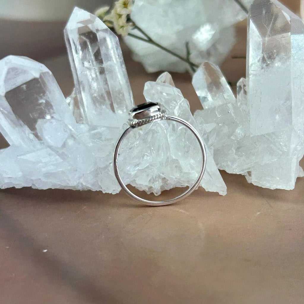 Black Stone Sterling Silver Ring