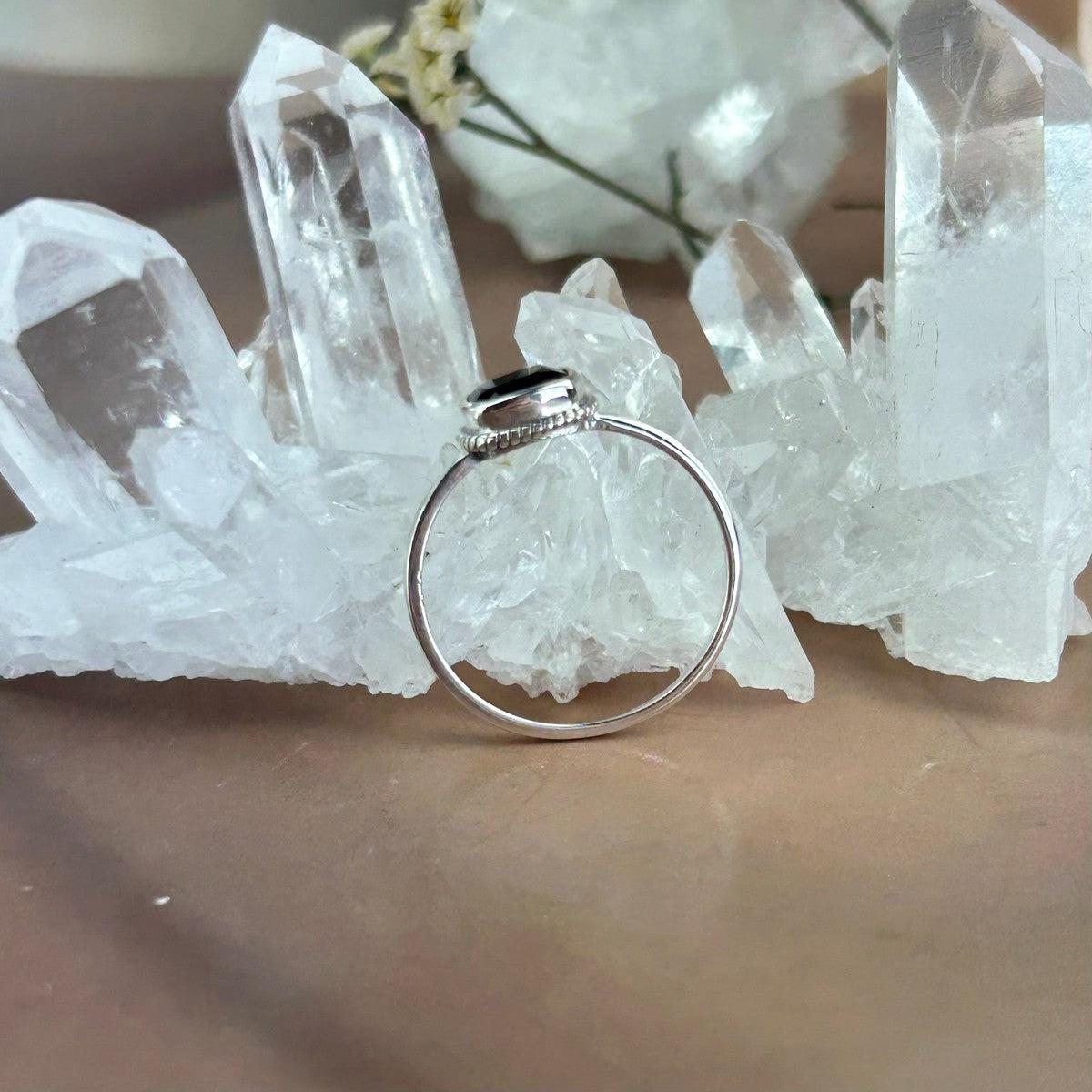 Black Stone Sterling Silver Ring