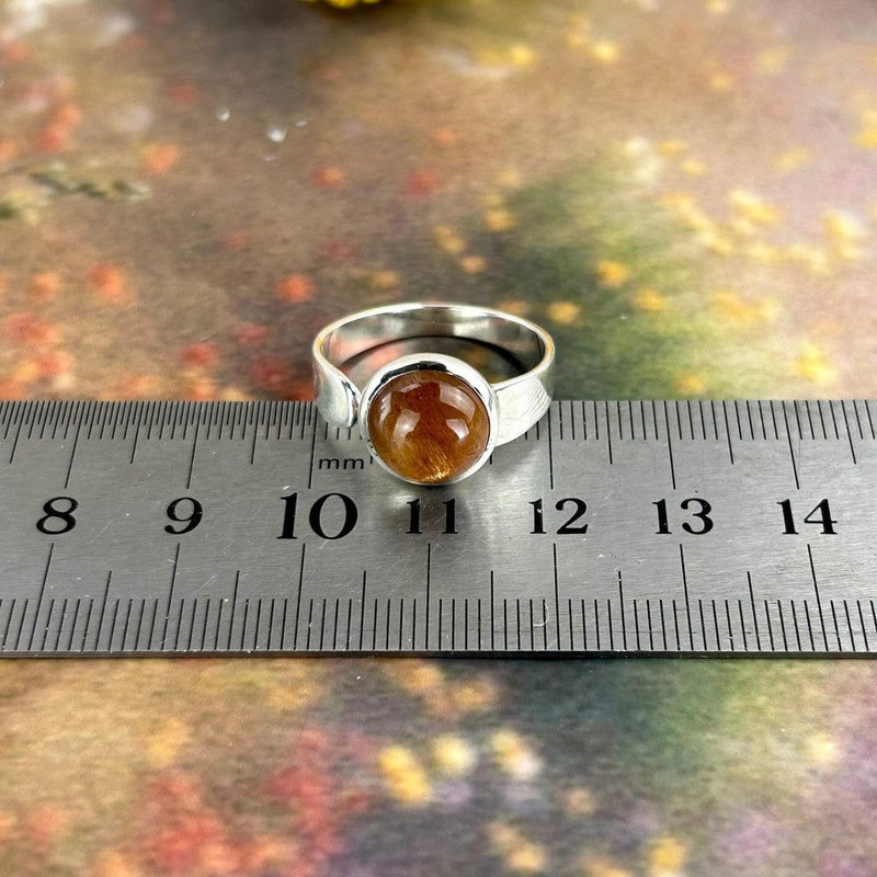 Round Crystal In Silver Ring