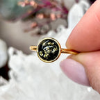 Baltic Green Amber Ring